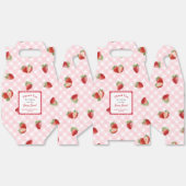 Strawberry with pink Gingham-Baby Girl Shower Geschenkschachtel (Ungeklappt)