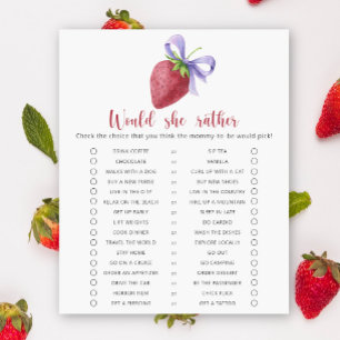 Strawberry / Wollte sie eher ein Baby Duschspiel