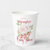 Strawberry Woodland Baby Shower Pappbecher (Vorderseite)
