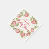 Strawberry Woodland Baby Shower Serviette (Ecke)