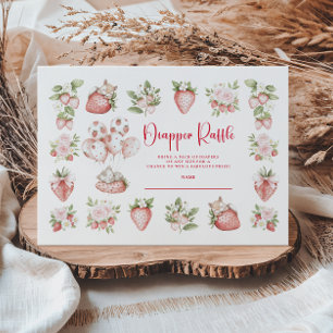 Strawberry Woodland Diapper Raffle Begleitkarte