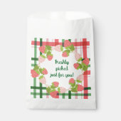Strawberry Wreath Pink und Green Birthday Geschenktütchen (Vorderseite)