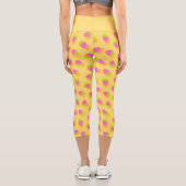 Strawberry Yellow Capri Leggings (Rückseite)