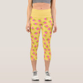 Strawberry Yellow Capri Leggings (Vorderseite)