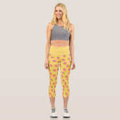 Strawberry Yellow Capri Leggings (Vorderseite)