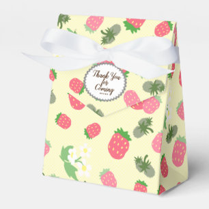 Strawberry Yellow Favor Box Geschenkschachtel
