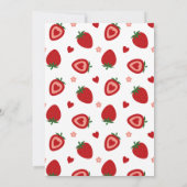 Strawberry Zweite Geburtstagsparty Einladung (Rückseite)