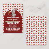 Strawbunny, Berry First Birthday Handout Tickets (Vorne/Hinten)