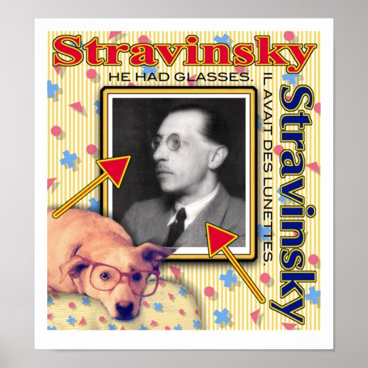 Strawinsky - Er hatte eine Brille. Poster (Vorne)