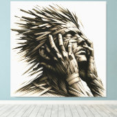 Strawman Leinwanddruck (Insitu (Holzboden))