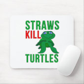 Straws Kill Turtles Mousepad (Mit Mouse)