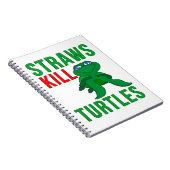 Straws Kill Turtles Notizblock (Rechte Seite)