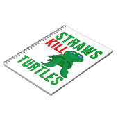 Straws Kill Turtles Notizblock (Linke Seite)