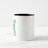 Straws Kill Turtles Zweifarbige Tasse (Mittel)
