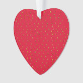 Strawsberry Hintergrund rot Ornament (Vorderseite)