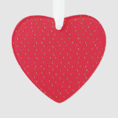 Strawsberry Hintergrund rot Ornament (Vorderseite)
