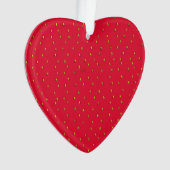Strawsberry Hintergrund rot Ornament (Vorderseite)
