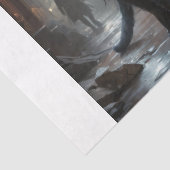 Stray Black Cat, Master of the Streets - Decoupage Seidenpapier (Detail)