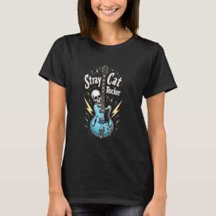 Stray Cat Rocker im Vintage-Stil Rockabilly Gitarr T-Shirt