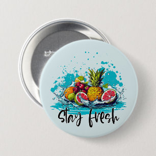 Stray Fresh - Sommer - tropische Wasserfarben Button