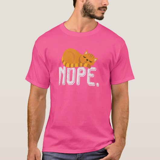Stray Ginger Orange Cat Niedlich Schlafpferd Kitty T-Shirt (Vorderseite)
