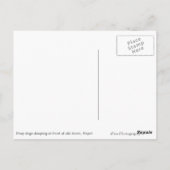 Stray Hunde vor schmutzigen grünen Türen Postkarte (Rückseite)