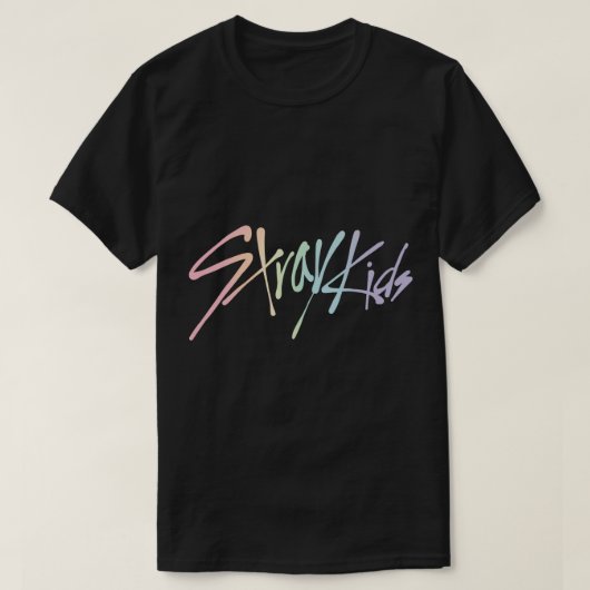 STRAY KIDS Pastel Rainbow Logo Sticker T-Shirt (Design vorne)