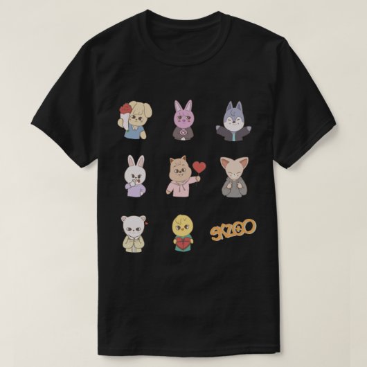 Stray Kids SKZOO - Valentines Ver. Aufkleber T-Shirt (Design vorne)