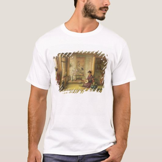 Stray Shuttlecock (Öl auf Leinwand) T-Shirt (Vorderseite)