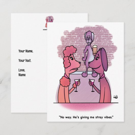 Stray Vibes Mitteilungskarte (Vorne/Hinten)