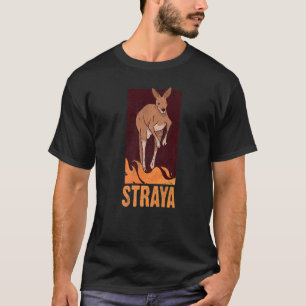 Straya Patriotic Australian Kangaroo Australien T-Shirt