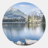 Strbske Pleso, Hohe Tatra, Slowakei, Runder Aufkleber (Vorderseite)