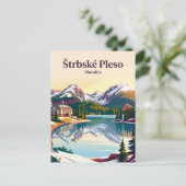 Štrbské Pleso Slowakei Postkarte (Stehend Vorderseite)