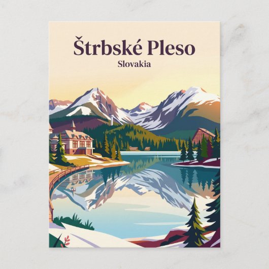 Štrbské Pleso Slowakei Postkarte (Vorderseite)