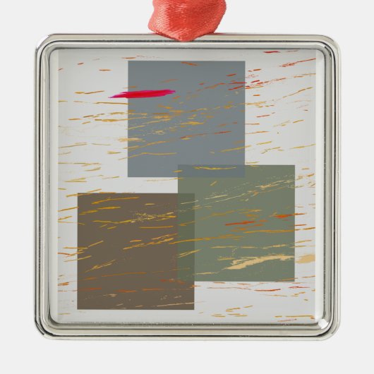 Streak-Quadrate Ornament Aus Metall (Vorne)