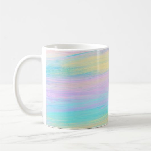 Streaky Paint Stripes Multicolor Kaffeetasse (Links)