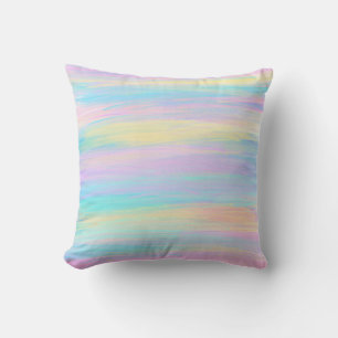 Streaky Paint Stripes Multicolor Kissen