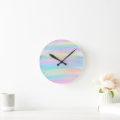Streaky Paint Stripes Multicolor Runde Wanduhr (Zuhause)