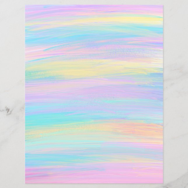 Streaky Paint Stripes Multicolor Scrapbook Paper (Vorderseite)