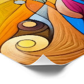 Streaky Poodle Poster (Ecke)