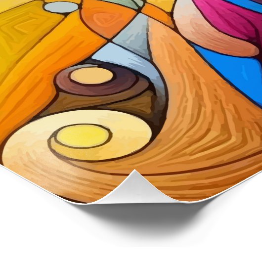 Streaky Poodle Poster (Ecke)