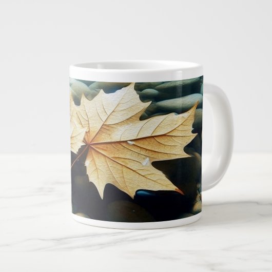 Stream-Blätter Jumbo-Tasse (Vorderseite Rechts)