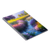 Stream im Feld der Blüten Notizblock (Rechte Seite)