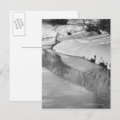 Stream im Winter B&W Postkarte (Vorne/Hinten)