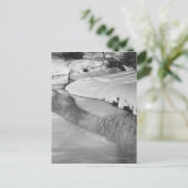 Stream im Winter B&W Postkarte (Stehend Vorderseite)