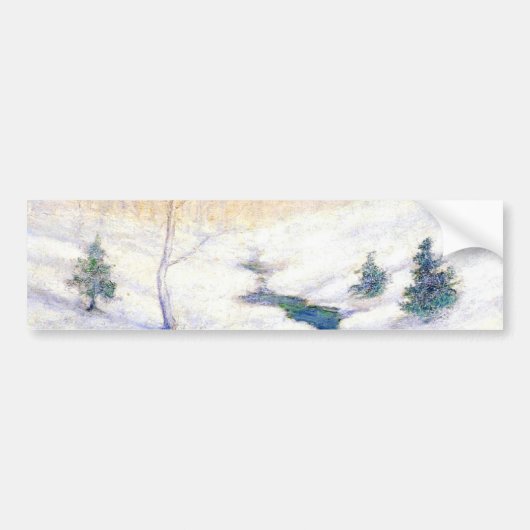 Stream in einer Schneewinterlandschaft (Weihnachts Autoaufkleber (Vorne)