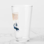 Stream in einer Schneewinterlandschaft (Weihnachts Glas (Links)