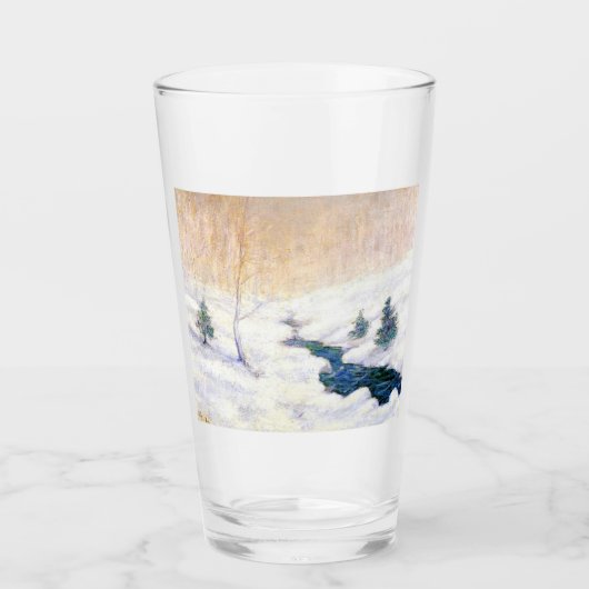 Stream in einer Schneewinterlandschaft (Weihnachts Glas (Vorderseite)
