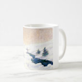 Stream in einer Schneewinterlandschaft (Weihnachts Kaffeetasse (VorderseiteRechts)
