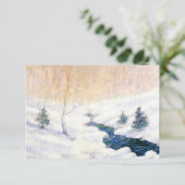Stream in einer Schneewinterlandschaft (Weihnachts Karte (Stehend Vorderseite)